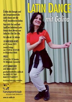 Latin Dance mit Galina Loichenko ab 24.01.2025