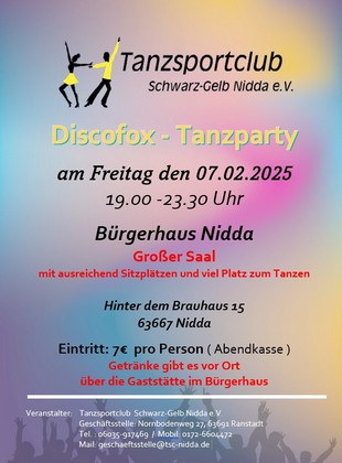 Discofox-Party in Nidda am 07.02.2025